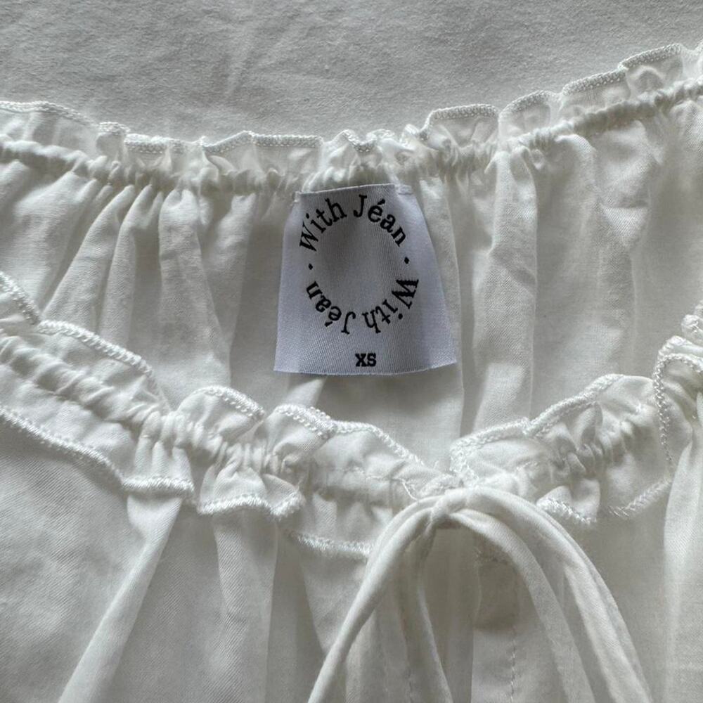 Guizio white corset cotton top - Picture 4 of 5